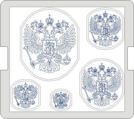 Обязательные и дополнительные элементы изображения и защиты печатей с гербом рф