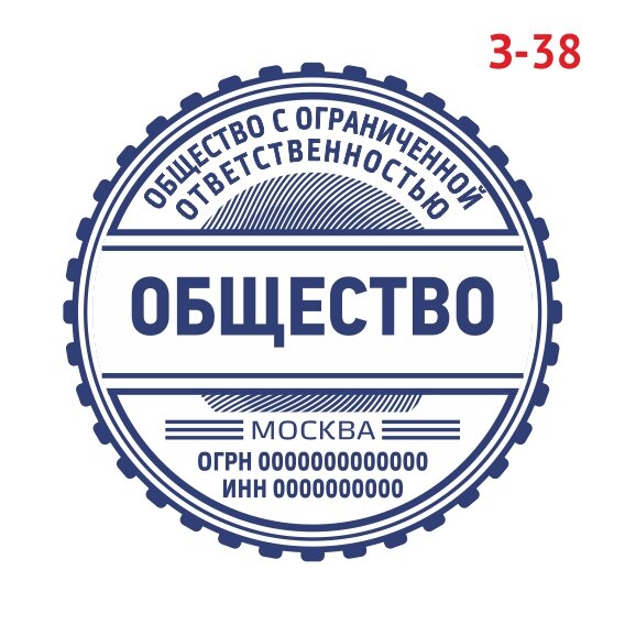 Печать ООО с защитой образец №38 фото 1 &mdash; Печати-тут.рф
