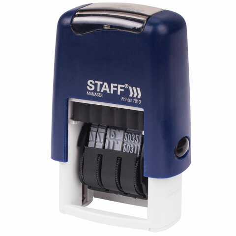 Датер-мини STAFF, месяц цифрами, оттиск 22х4 мм, "Printer 7810 BANK" Датер-мини STAFF месяц цифрами (БАНК)