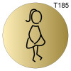 Табличка для женского туалета Т185 фото 2 &mdash; Печати-тут.рф